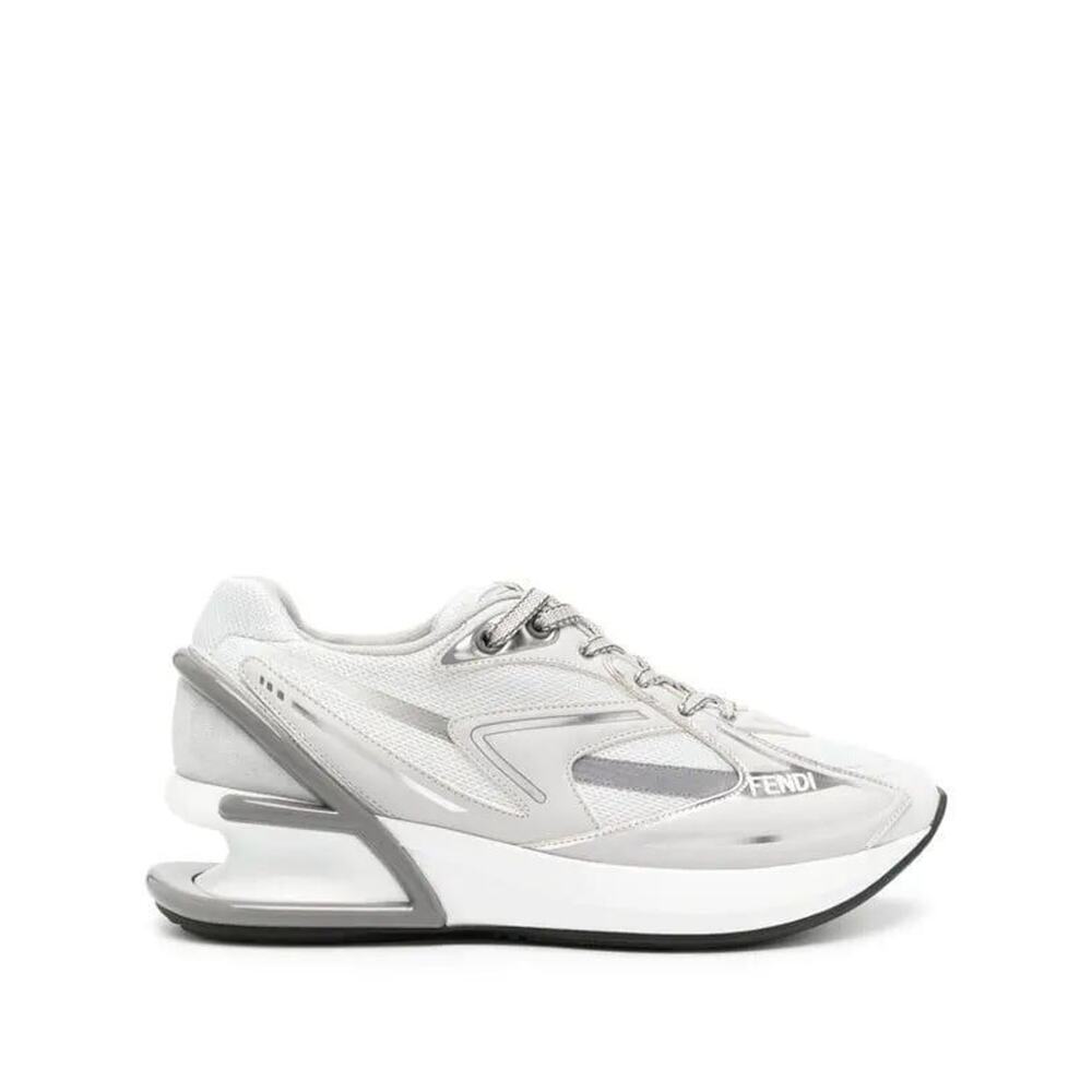 $1781! FENDI  First 1 Leather Paneling Low-Top Sneakers - White SZ 10 US / 40 EU - Picture 4 of 8